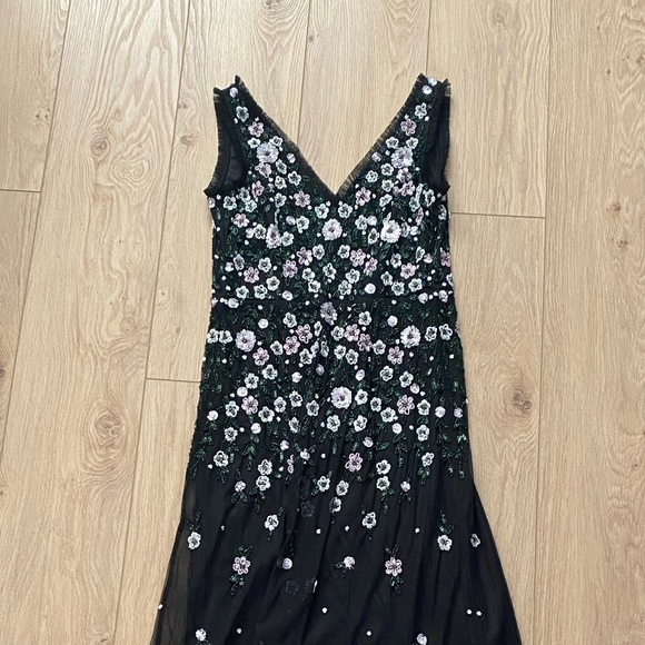 Adrianna Papell Black and White Floral Maxi Dress - Picture 7 of 9